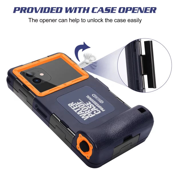 UrbanX Professional [15m/50ft] Swimming Diving Surfing Snorkeling Photo Video Waterproof Protective Case Underwater Housing for Samsung Galaxy  Pro And all Phones Up to 6.9 Inch  with Lanyard