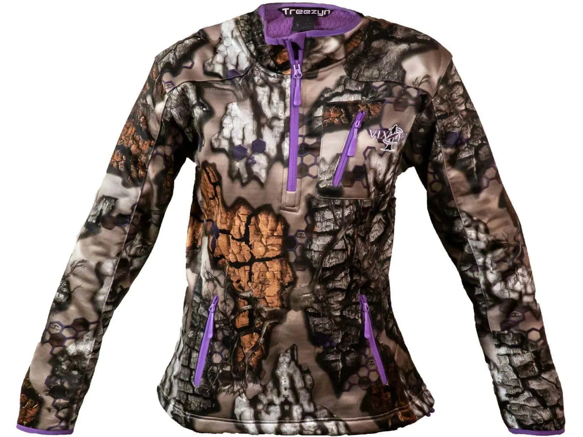 Treezyn  Vixzyn 1/4 Zip Pullover - Women's, Late Seezyn Purple, Large, -4