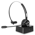 Comfortable Bluetooth Headset, - Wireless Headset with Microphone, Wireless Cell Phone Headset with Noise Isolation Mic Charging Base Mute Function for Oppo  Pro With Charging Dock