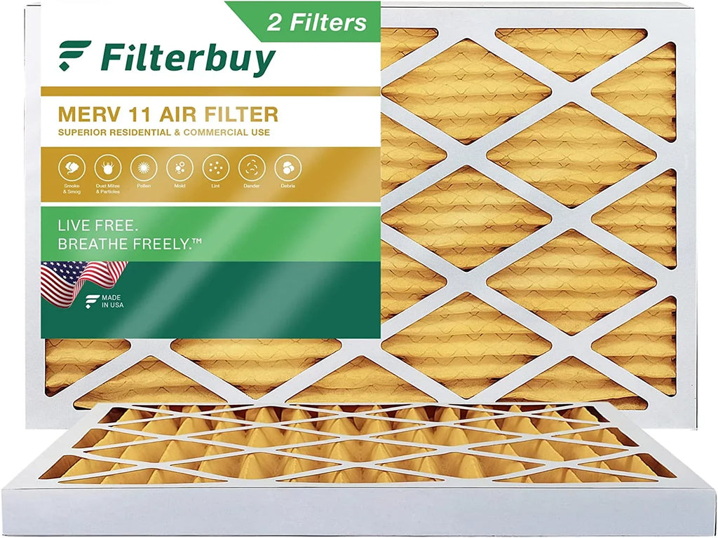 Filterbuy 12x36x2  11 Pleated   Furnace Air Filters (2-Pack)