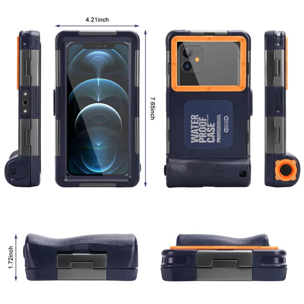 UrbanX Professional [15m/50ft] Swimming Diving Surfing Snorkeling Photo Video Waterproof Protective Case Underwater Housing for nova 7  And all Phones Up to 6.9 Inch  with Lanyard