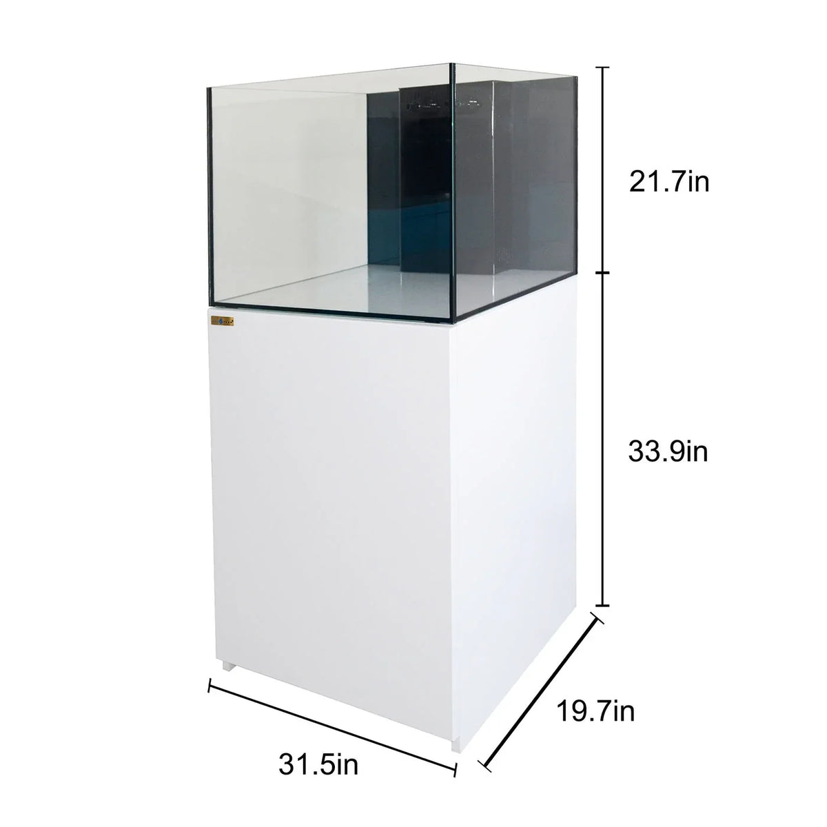 AquaDream 90 Gallon All-In-One Coral Reef Aquarium Tank with Ultra Clear Glass and Built in Sump All White