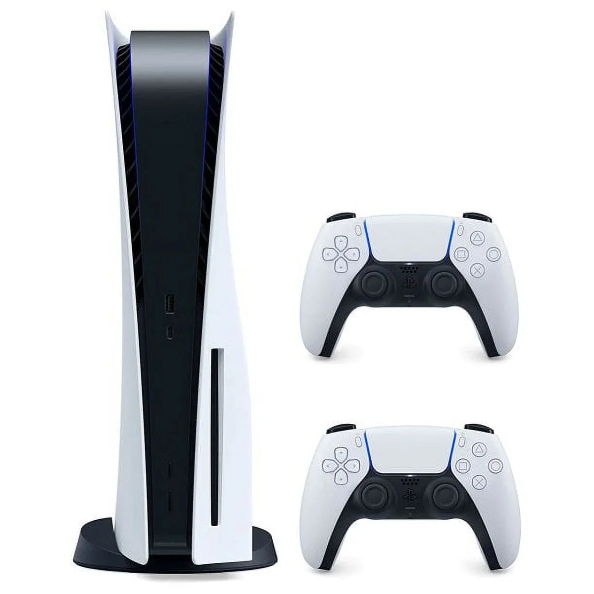 Restored Sony  Playstation 5 Disc Version with Extra DualSense Wireless Controller, Black and White (Refurbished)