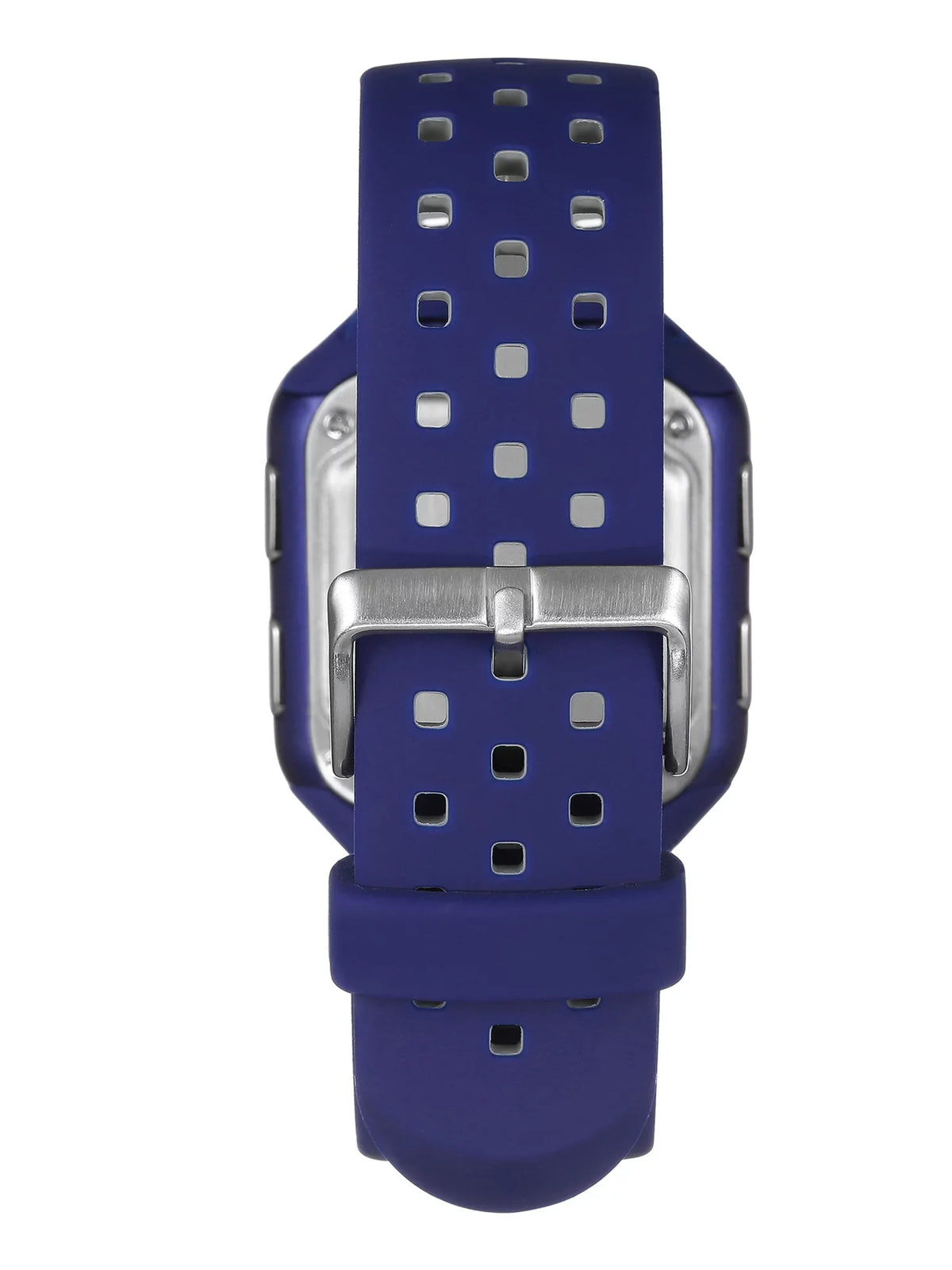 Armitron Men's Sport Blue Square Silicon Watch