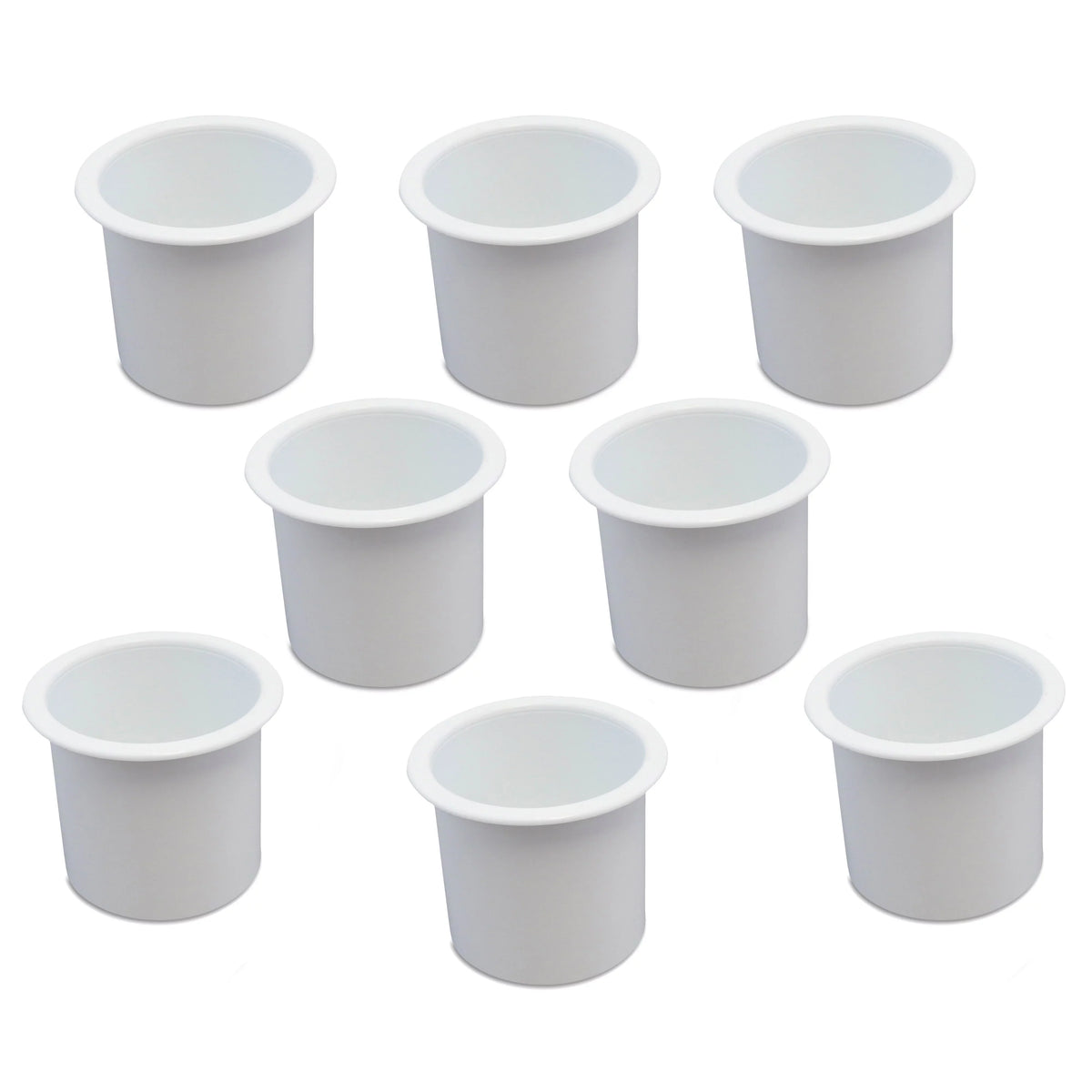 8 Cup Holder Plastic Pocket Recessed Drop In Insert Universal for Boat  Car Truck Sofa Game Table Marine Pontoon Motorhome Camper White