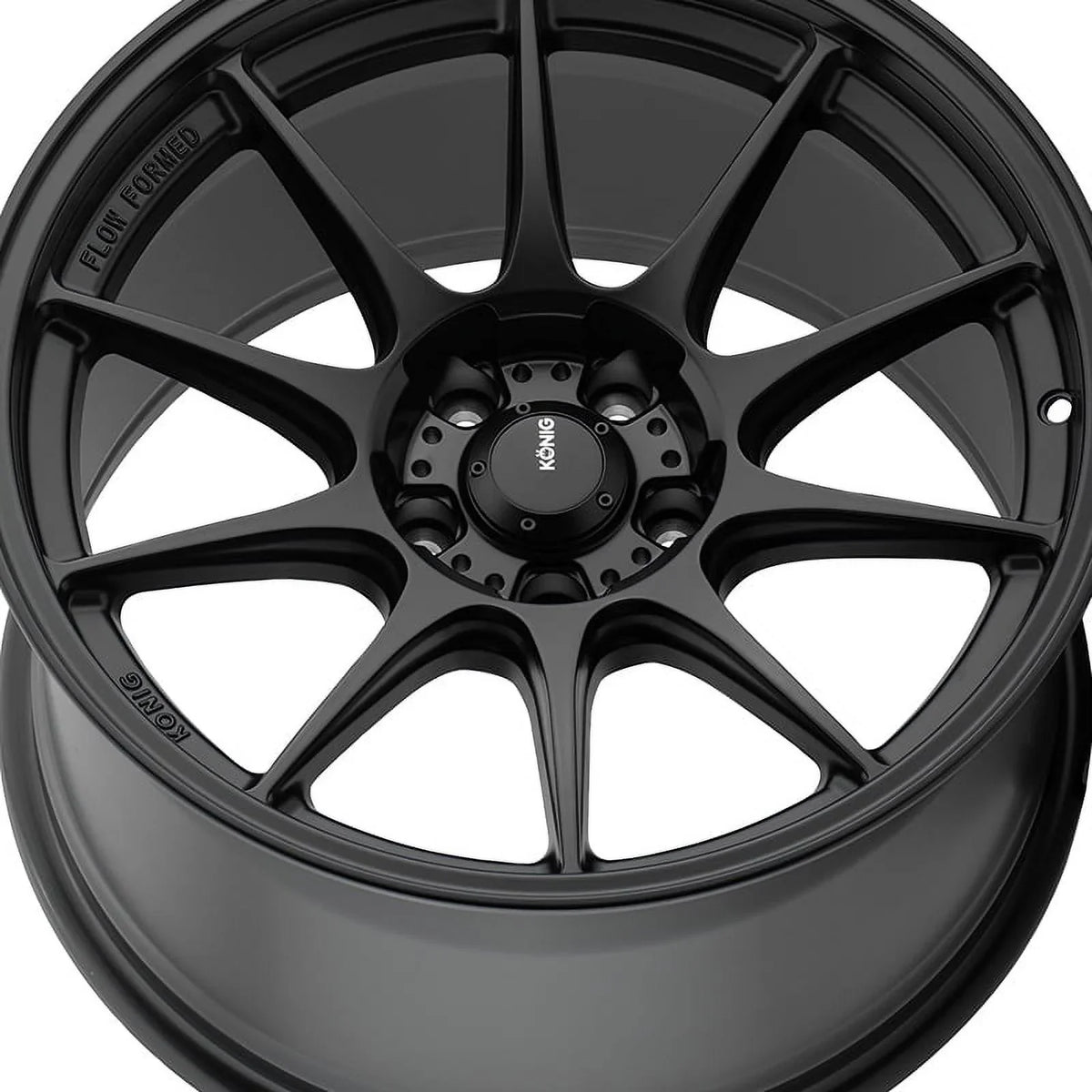 Konig 57B Dekagram 16x8 4x108 +40et Semi-Matte Black Wheel
