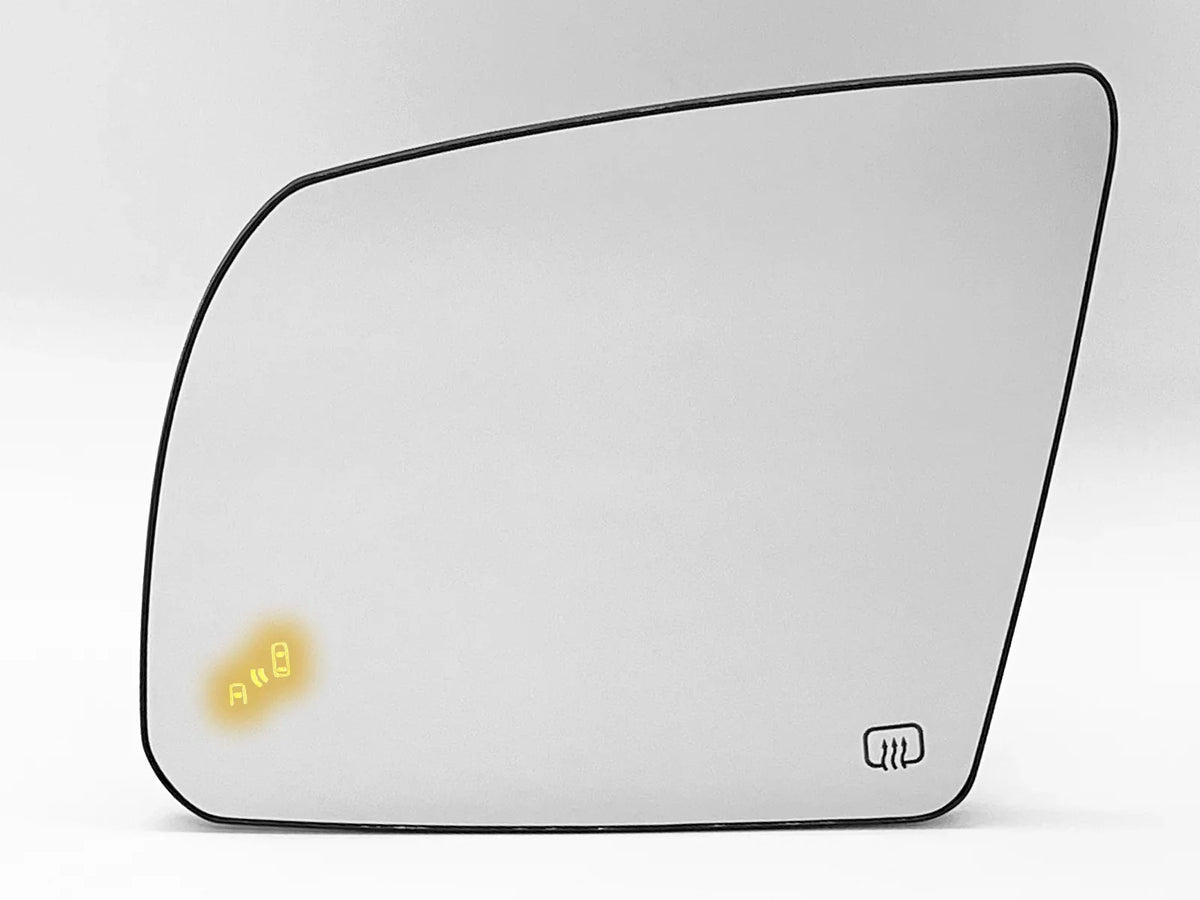 Replacement for Exterior Rear View Mirror Glass Power Heated with Blind Spot Detection 2014-2021 Tundra 2018-2022 Sequoia Driver Left Side 879060C010