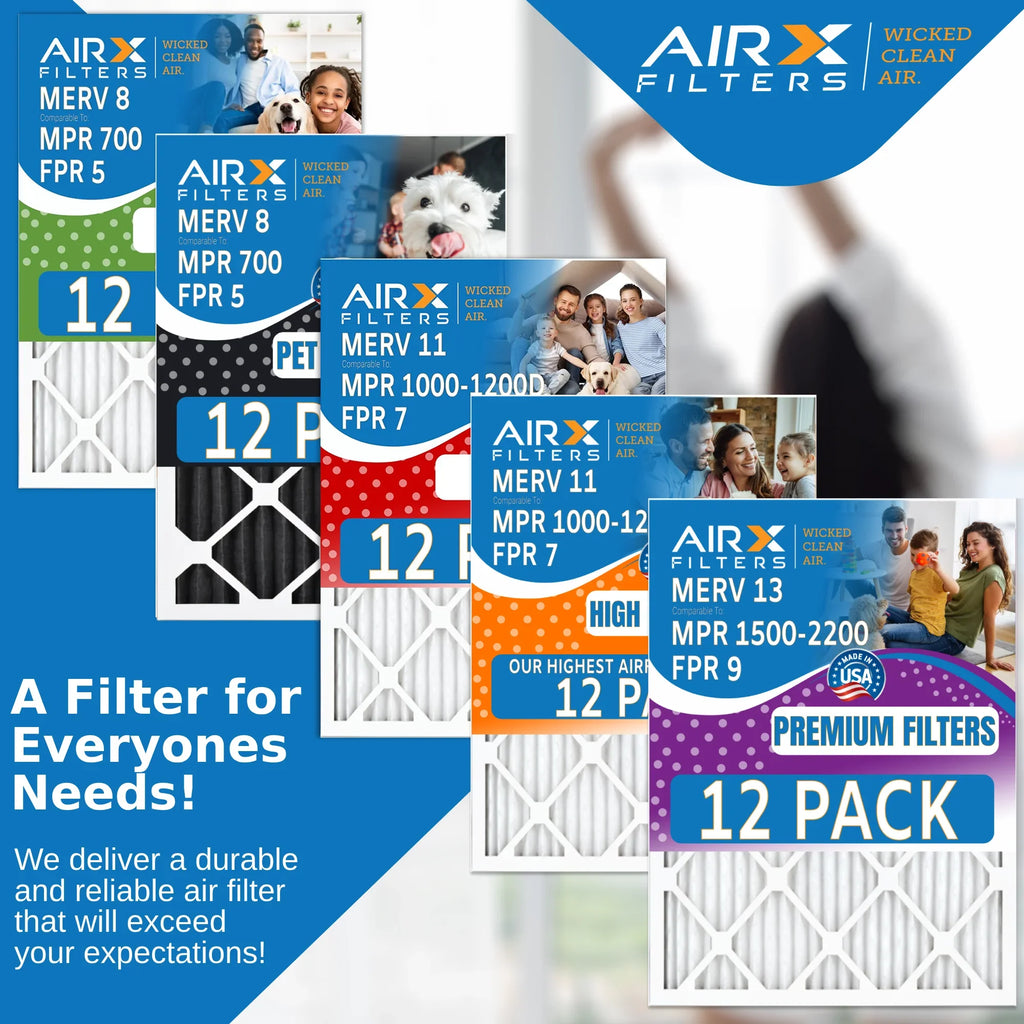 14x14x1 Air Filter  8 Rating, 12 Pack of Furnace Filters Comparable to  700 &  5 - Made in  by     .