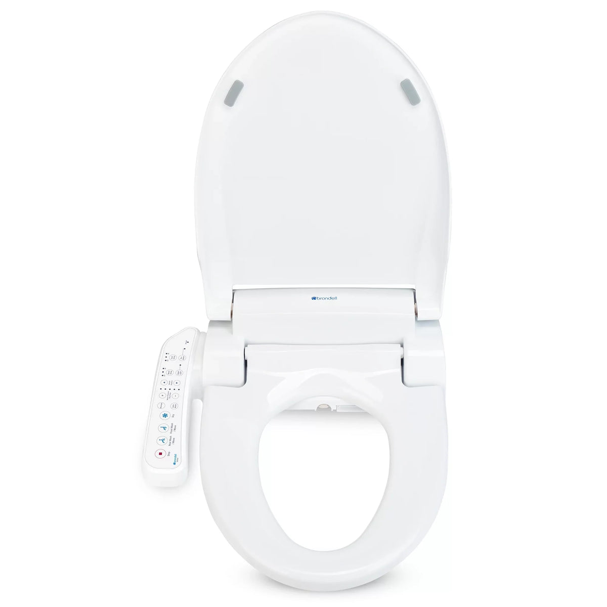 Brondell Swash  Bidet Seat with Sidearm, Dryer and Stainless Steel Nozzle, Round White