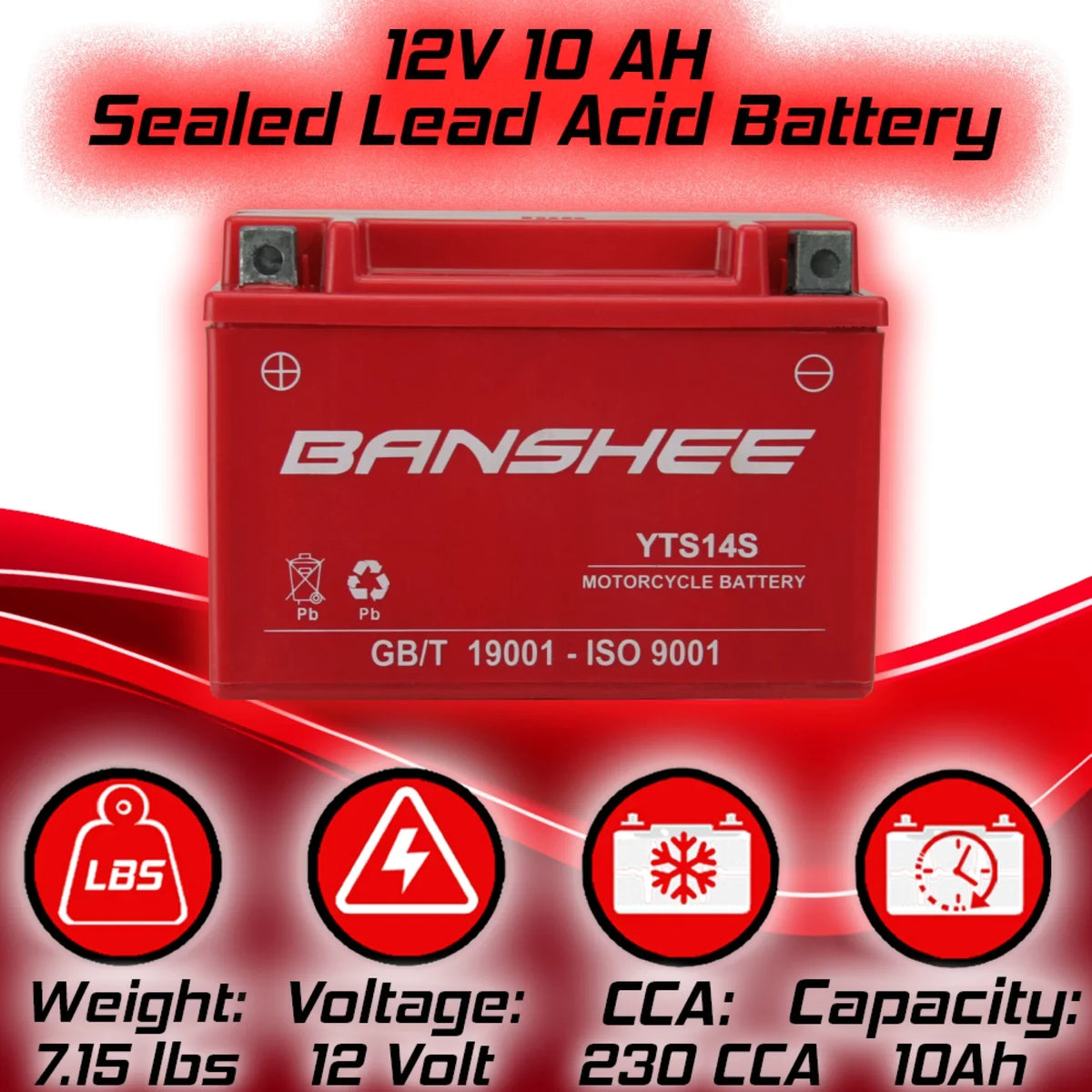 Banshee  Motorsports Battery Compatible with   (Auxiliary Battery)