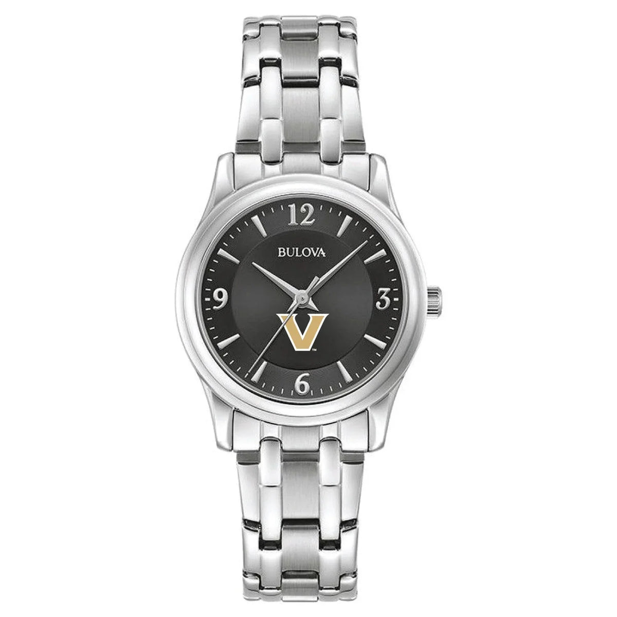 Women's Bulova Black Vanderbilt Commodores Corporate Collection Stainless Steel Watch