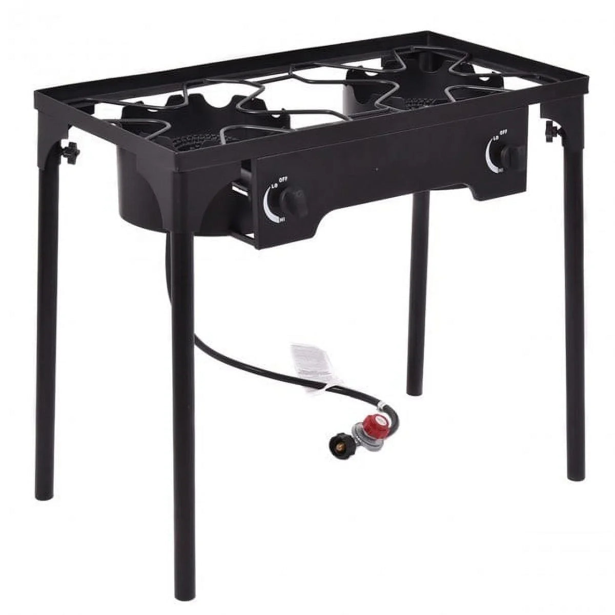 Double Burner Outdoor Stove  Grill - 26.0 - Elevate your outdoor cooking experience!
