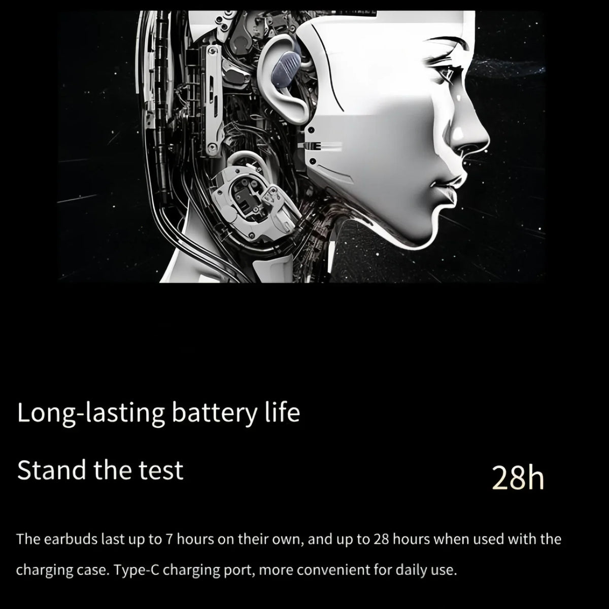 Wireless Earbuds, Bluetooth Headset with Microphone ,  Waterproof, Epz Bone Conduction Headphones for Sports and Work