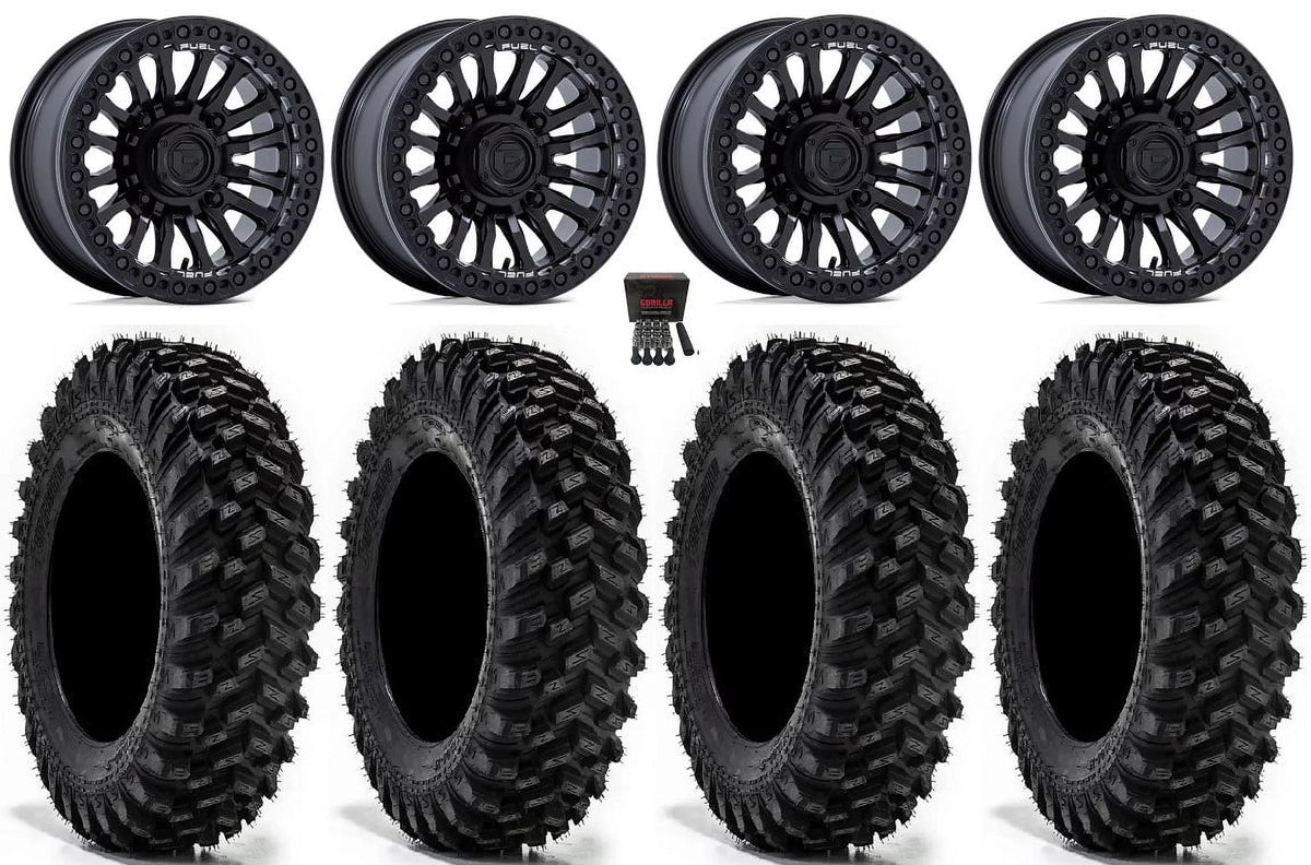 Fuel Rincon Bdlk 15" Wheels Bk 35" Warrior  Tires Sportsman  Ranger