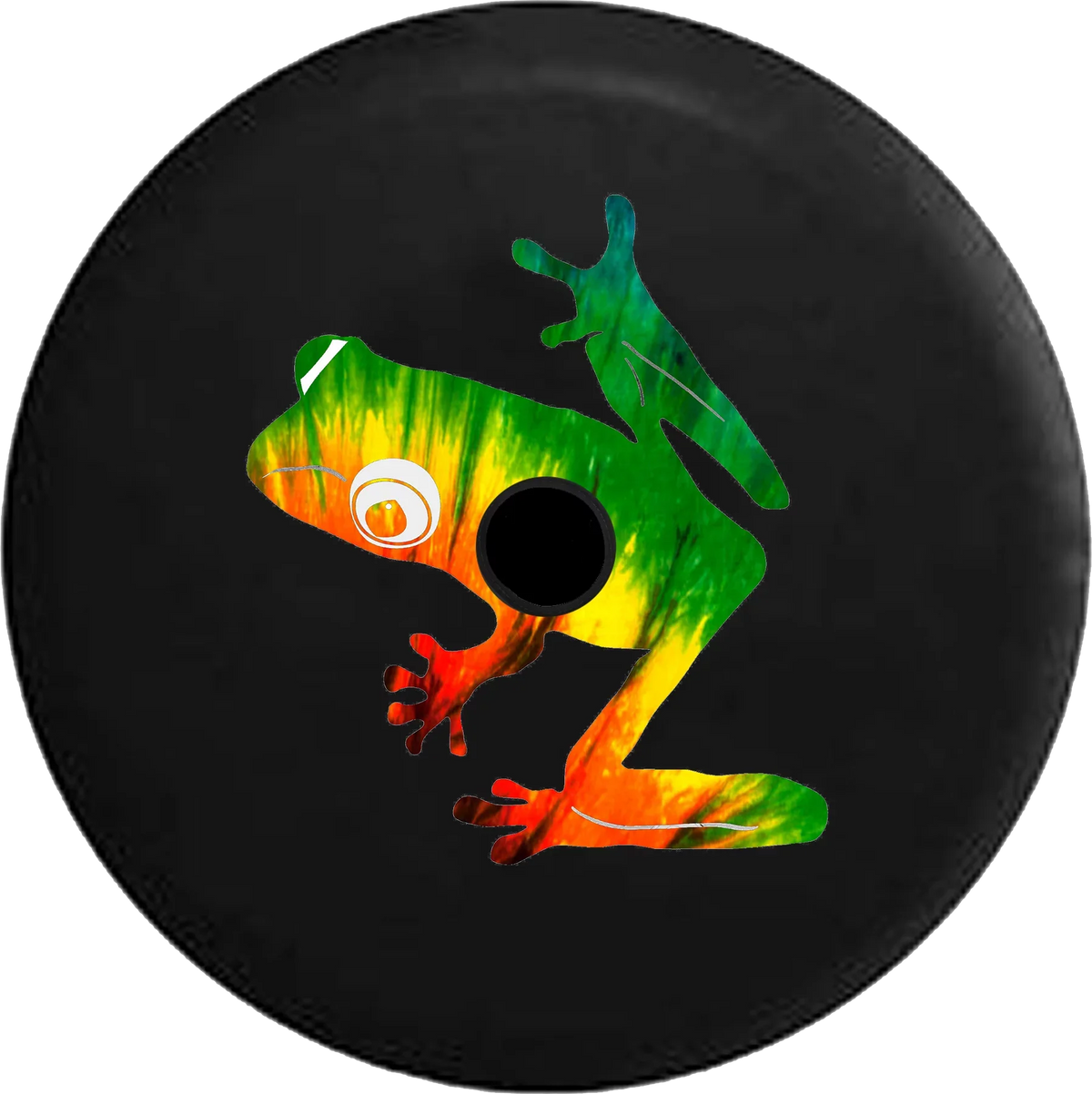 2018 2019 Wrangler  Backup Camera Tree Frog Tiedye Peace Love Spare Tire Cover for Jeep  33 Inch