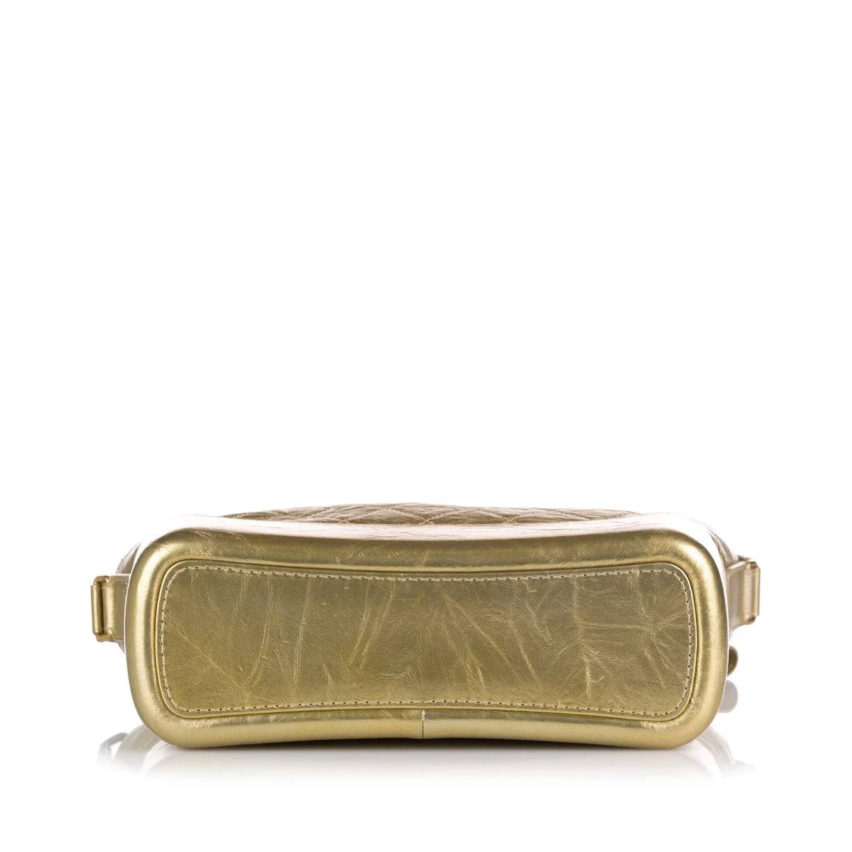 Pre-Owned Authenticated Chanel Medium Gabrielle Hobo Lambskin Leather Gold Shoulder Bag Unisex (Good)