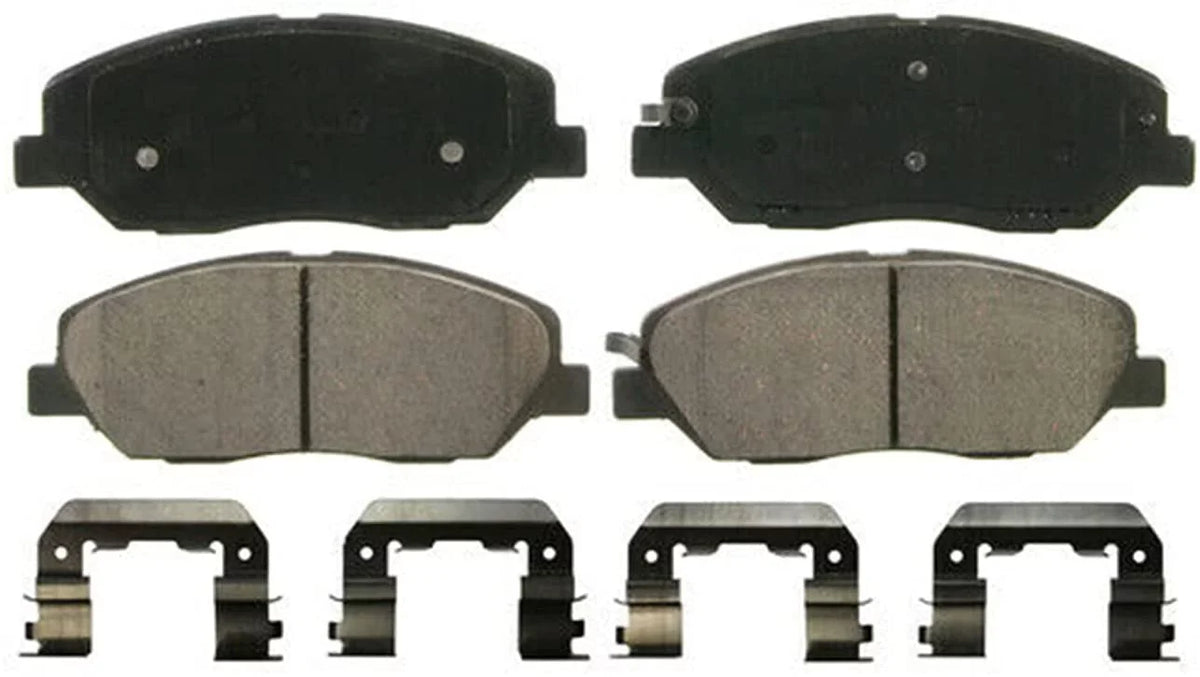 Detroit Axle - Brake Pads for 2007 2008 2009 Hyundai Santa Fe Front and Rear Ceramic Brake Pads w/Hardware Replacement Brakes