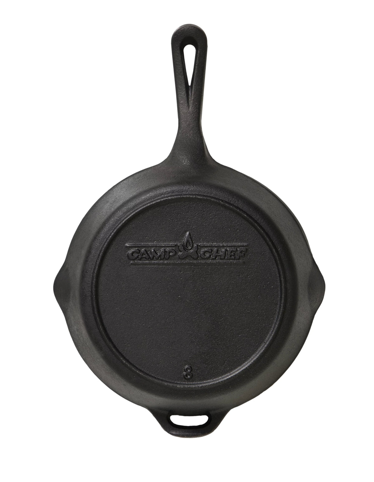 Camp Chef 8" Cast Iron Skillet - , True Seasoned Finish, Dual Pour Spouts