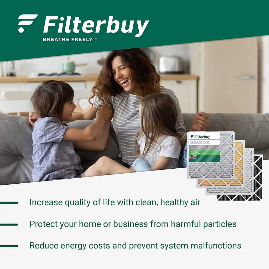 Filterbuy 14x20x1  11 Pleated   Furnace Air Filters (12-Pack)