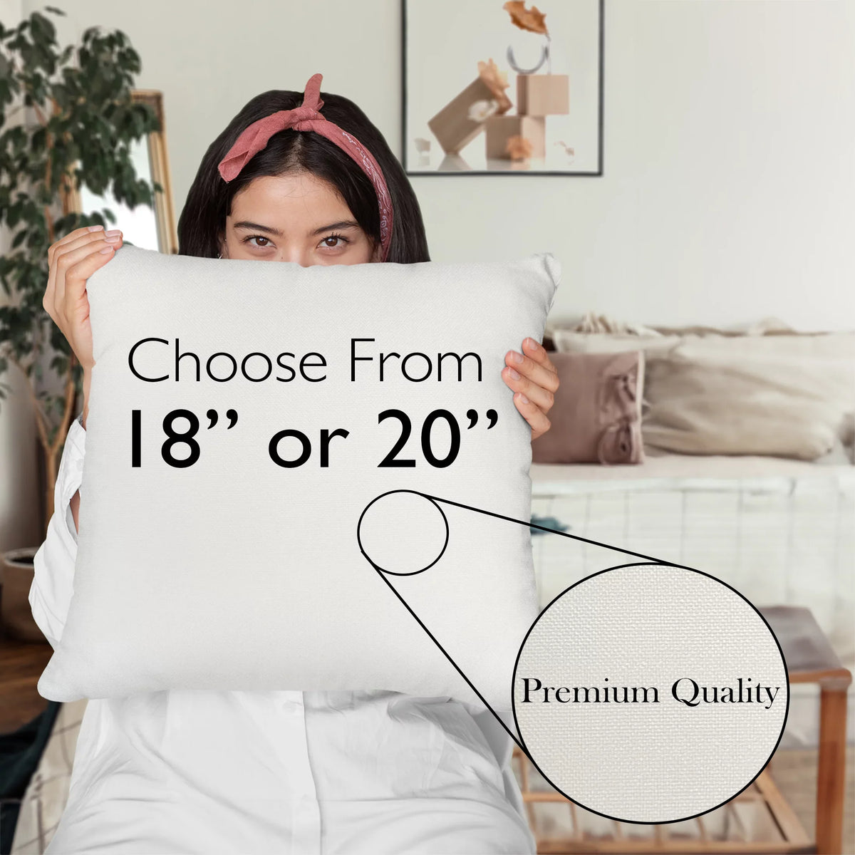 Always Put Your Best Face Forward, Beauty Advice Quote - Beauty Themed Merch for Makeup Artist or Cosmetologist, Gift for Makeup Lovers, Pillow Cover, White 20X20