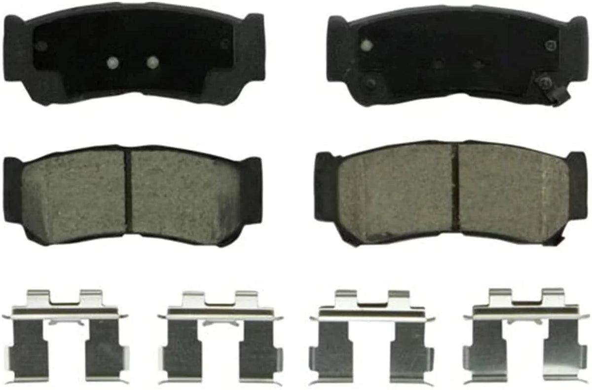 Detroit Axle - Brake Pads for 2007 2008 2009 Hyundai Santa Fe Front and Rear Ceramic Brake Pads w/Hardware Replacement Brakes