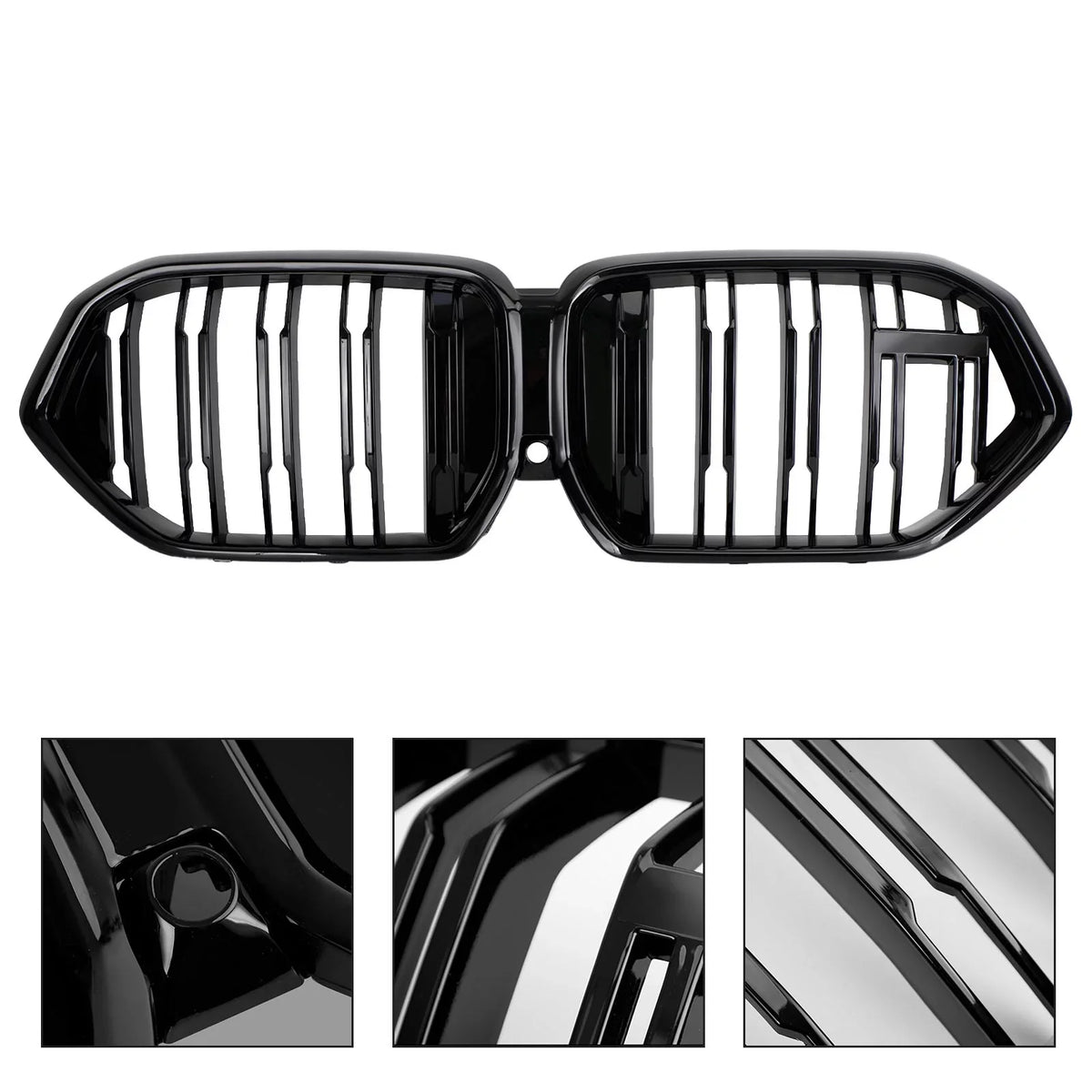 Front Bumper Grille Grill Fit for    M50i 2020-2022 /Camera Hole Black