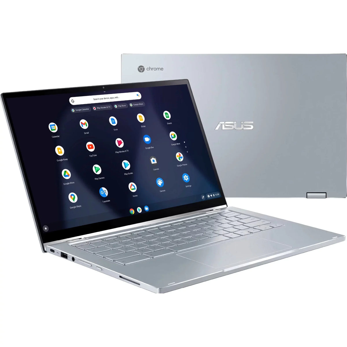 Chromebook Flip  14 2-in-1 Business Laptop 14"   Touchscreen Intel Core -8100Y Processor 8GB  64GB eMMC + 256GB  Card Intel  Graphics 615 - Webcam Chrome  Silver