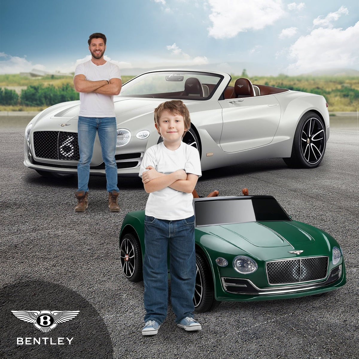 Official Licensed Bentley Ride on Car, 12V Electric Car for Boys Girls Age 3+, Ride on Car with Remote Control, Music, Green