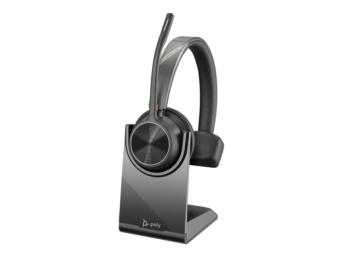 Poly Voyager 4310 -AHeadset +  dongle  - Google Assistant, Siri - Mono -  Type  - Wired/Wireless - Bluetooth - 164 ft - 20 Hz - 20 kHz - On-ear, Over-the-head - Monaural - Supra-aura...