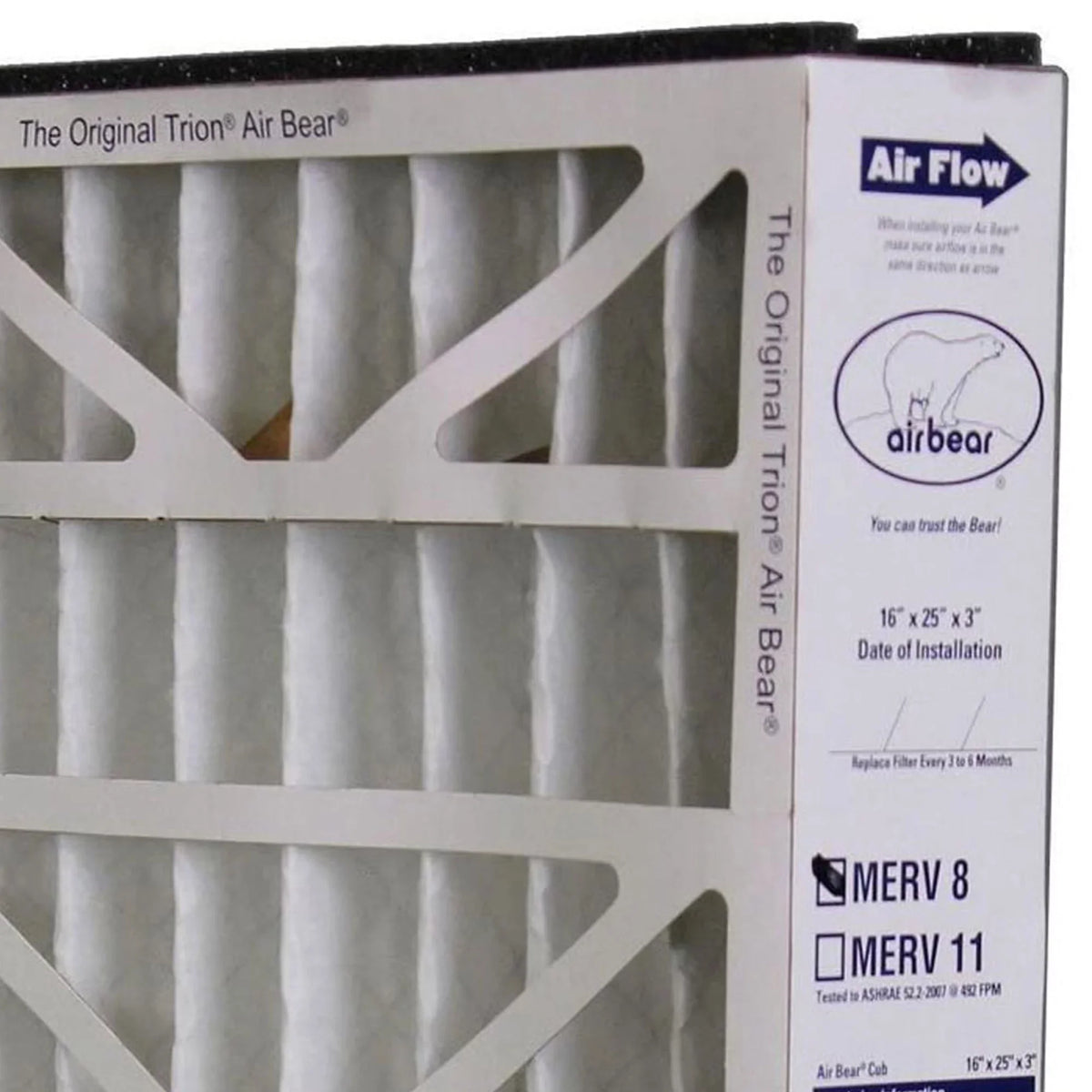 Trion 255649-101 Air Bear 16x25x3 Inch  8 Air Purifier Filter (6 Pack)