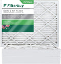 Filterbuy 24x25x4  8 Pleated   Furnace Air Filters (3-Pack)