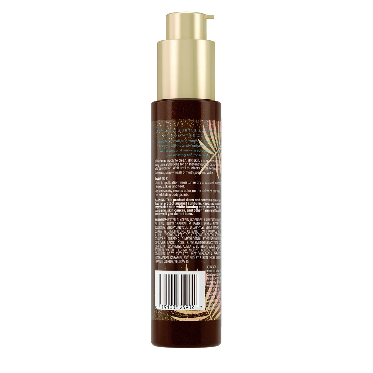 by Jergens Self Tanner Body Bronzer,  Sunless Tanner For All Unique Skin Tones, 3.4 fl oz