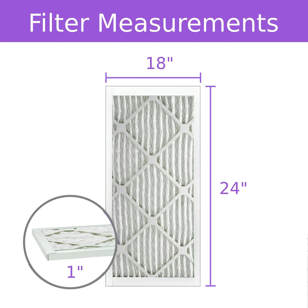 18x24x1, Purolator  Extended Surface Pleated Air Filter, Mechanical  8, (6 Pack)