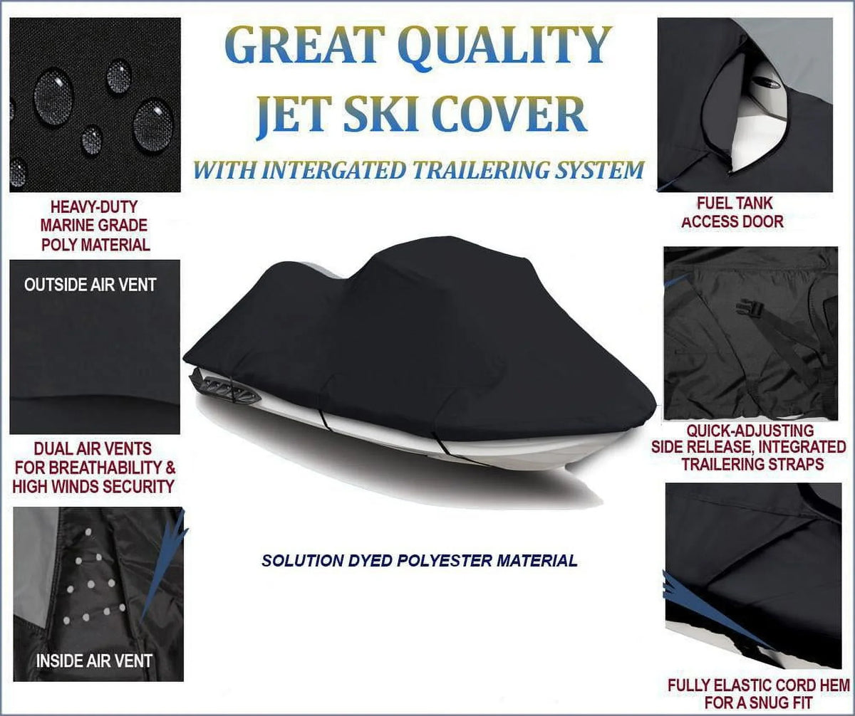 600  JetSki Cover Compatible for     650  Polaris 1992 1993 1994 1995 Jet Ski  Cover 1-2 Seater